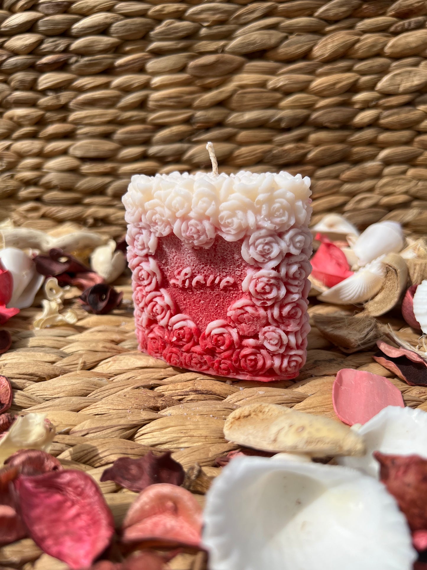 Bougie " love " parfum FLEUR DE COTON