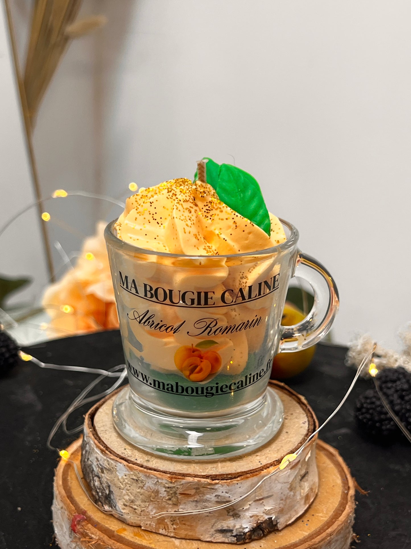 Petite bougie chantilly parfum Abricot Romarin