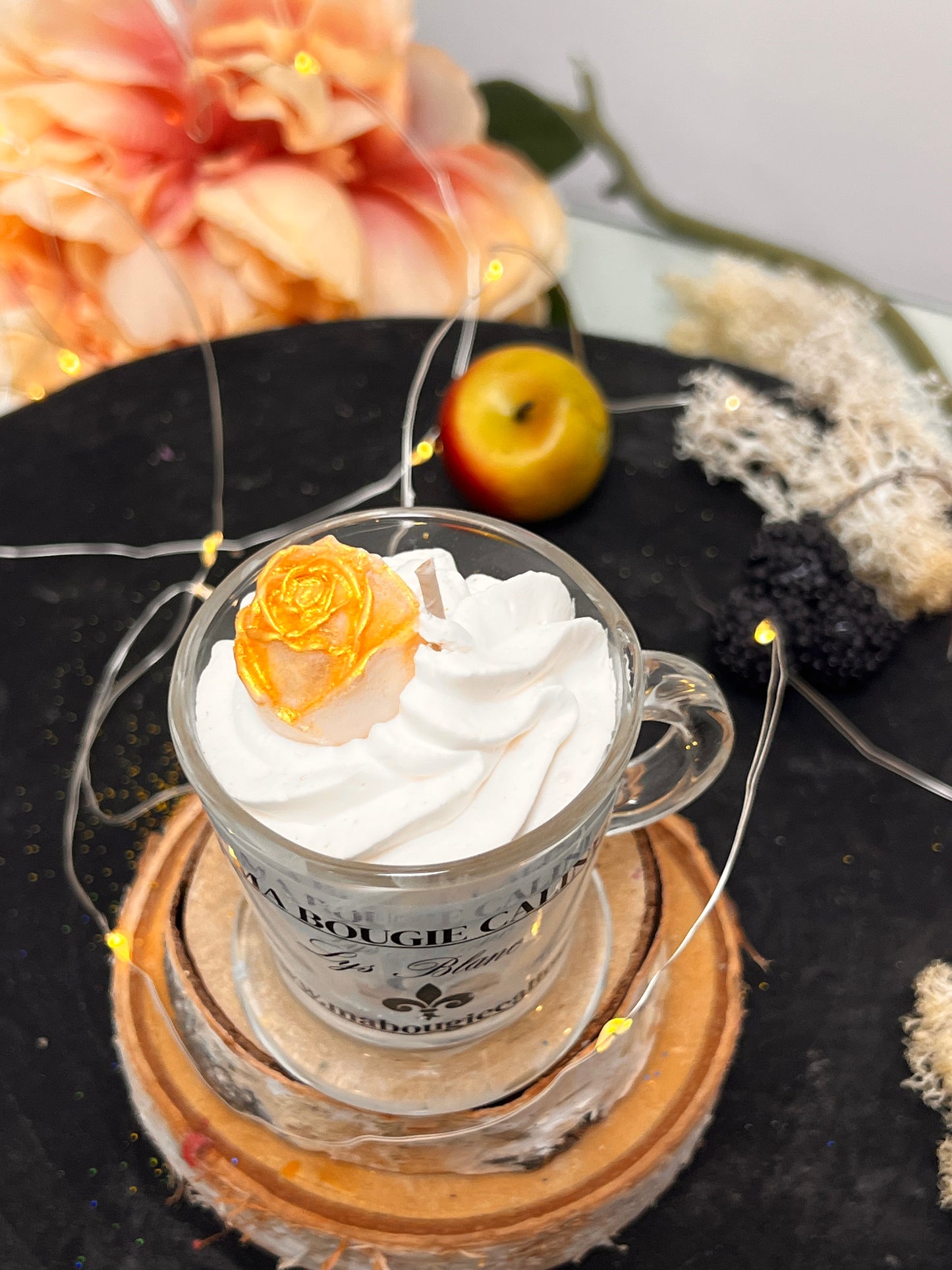 Petite bougie chantilly parfum Lys Blanc