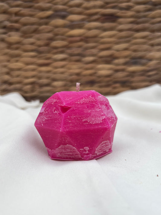 Bougie boule hexagone parfum PIVOINE