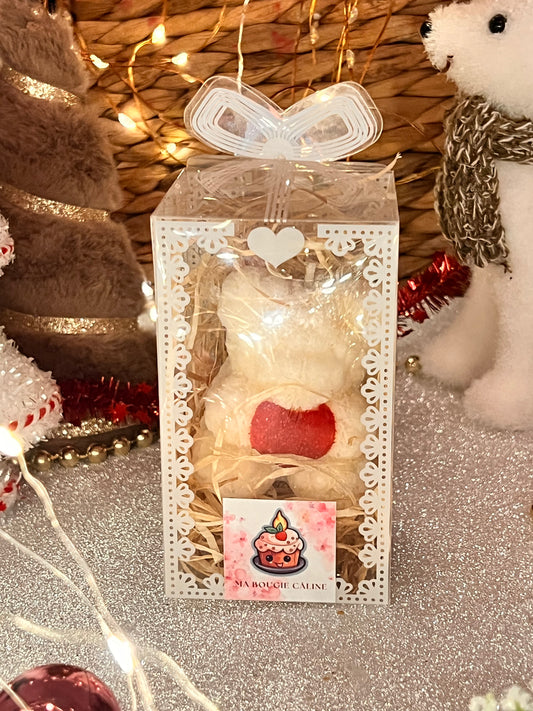 Ourson de noël parfum fleur de coton