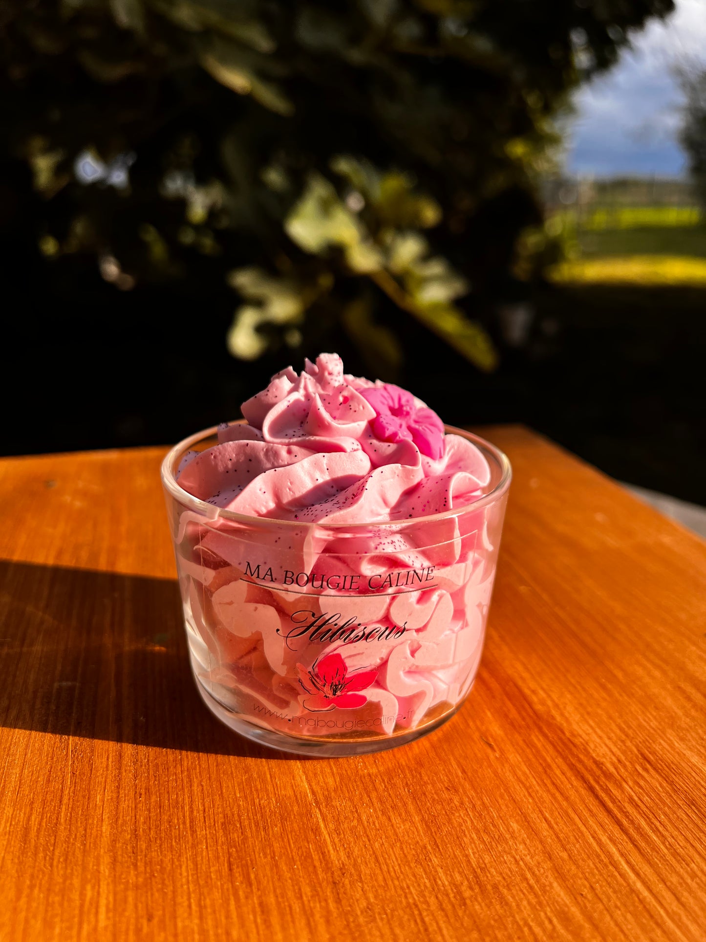 Bougie chantilly parfum HIBISCUS