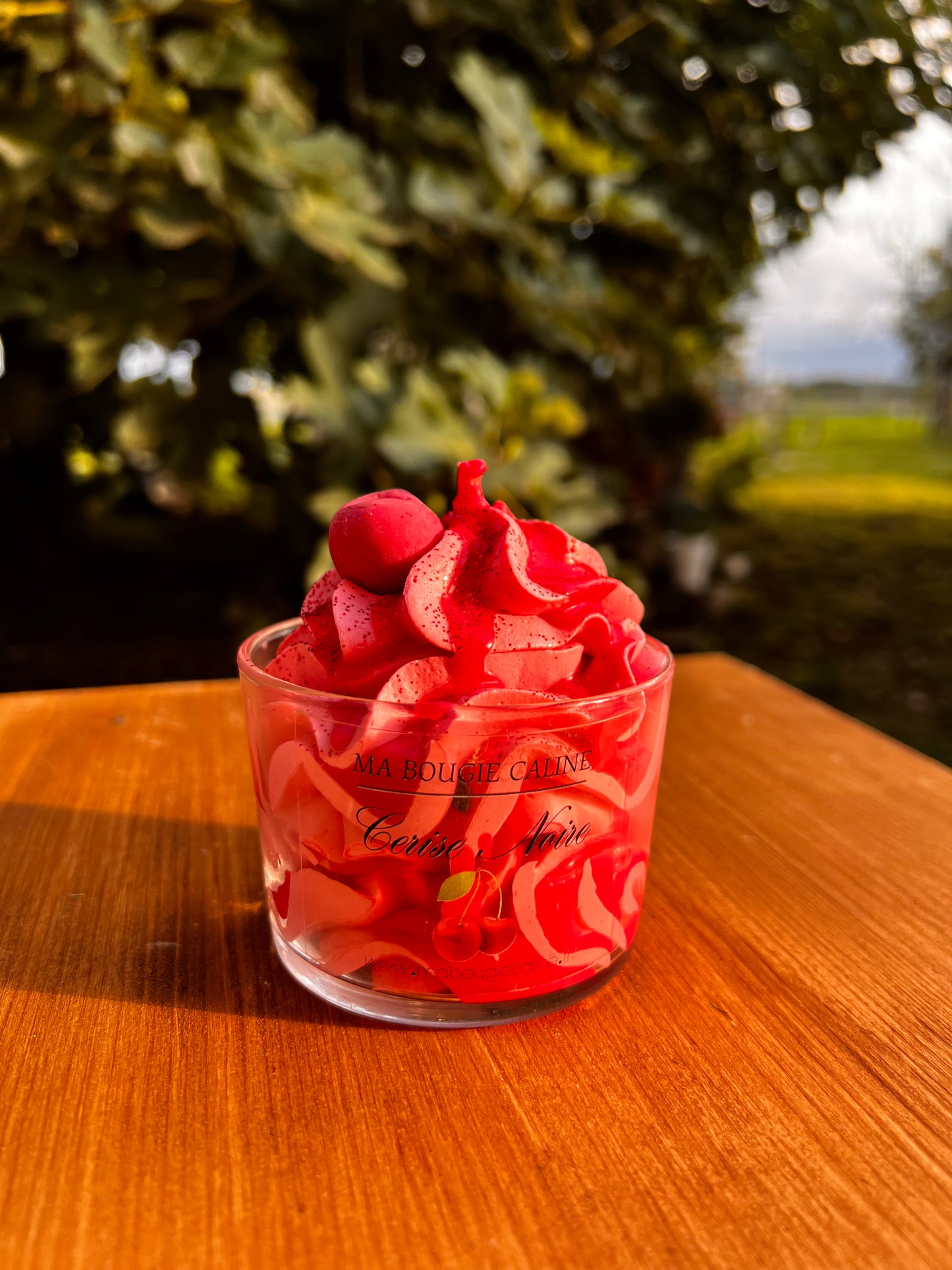 Bougie chantilly parfum CERISE NOIRE