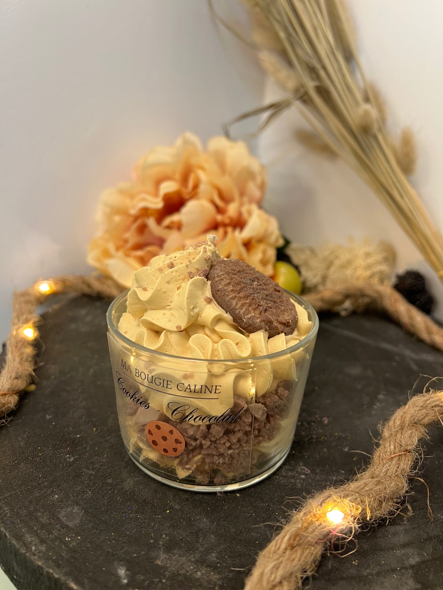 Bougie chantilly parfum COOKIE CHOCOLAT