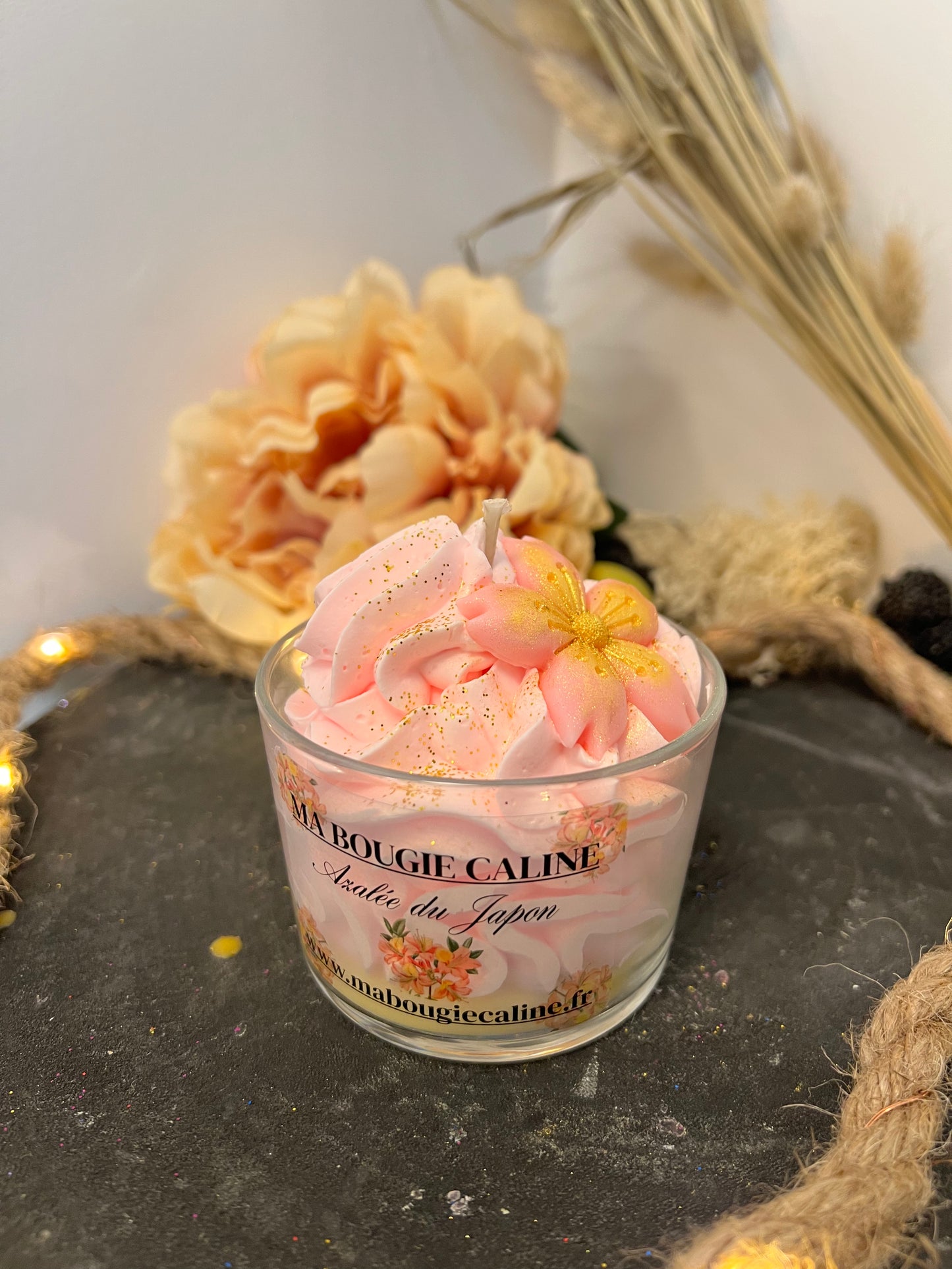 La bougie chantilly parfum Azalée du Japon