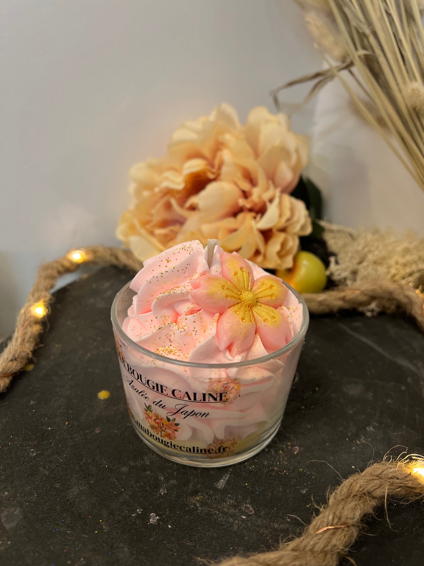 La bougie chantilly parfum Azalée du Japon