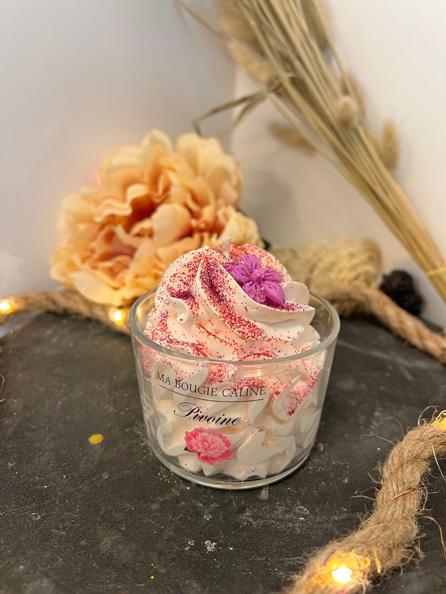 Bougie chantilly parfum PIVOINE