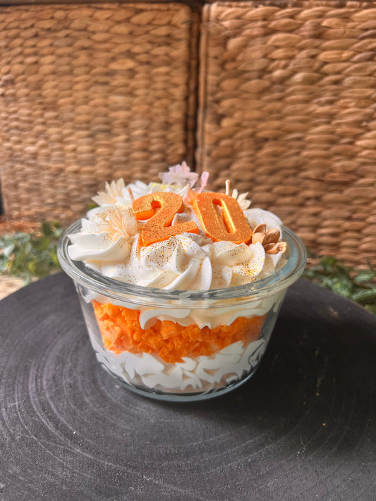 Grande bougie chantilly de salon parfum MONOI PECHE