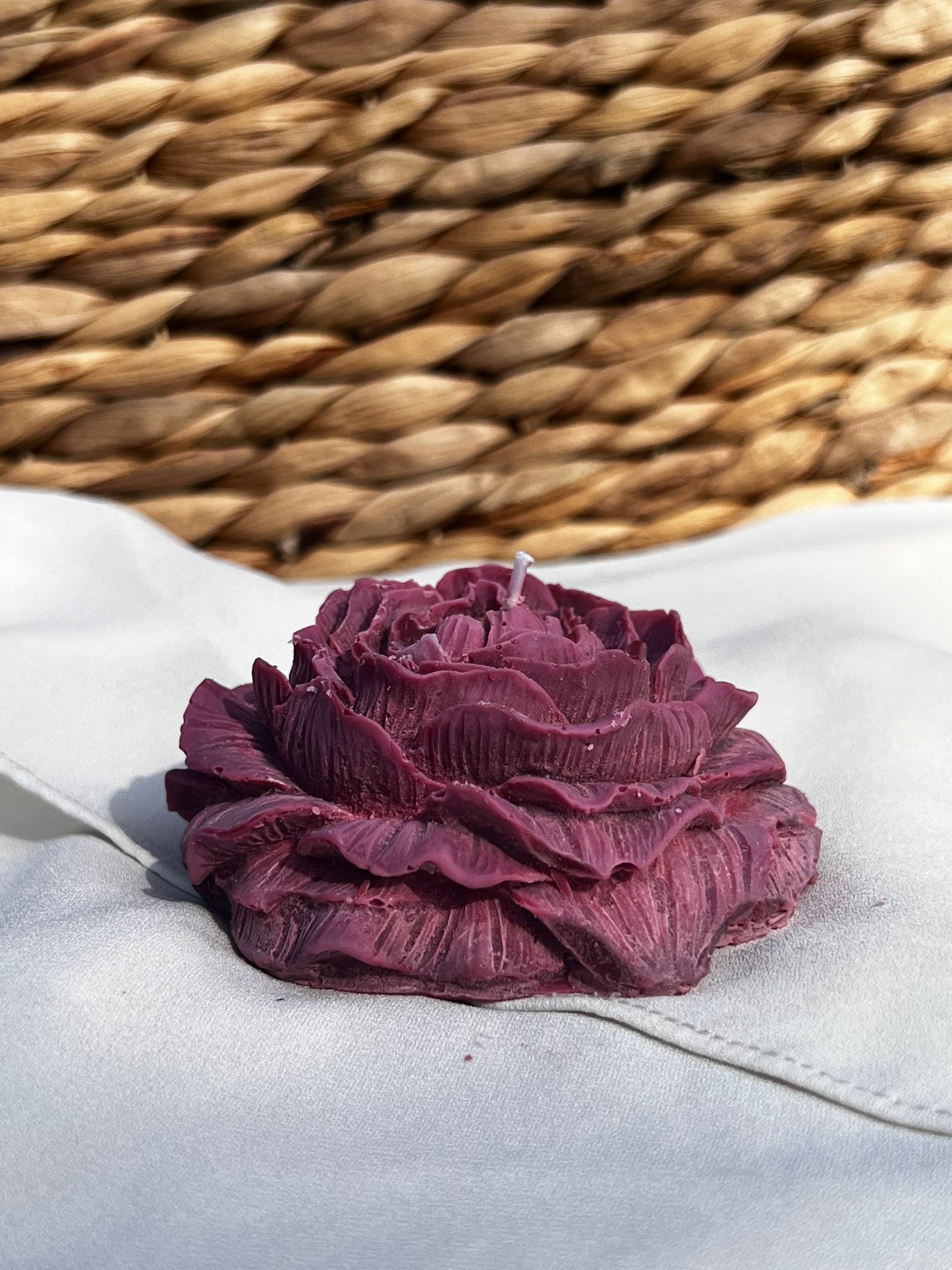 Bougie rose parfum CERISE NOIRE